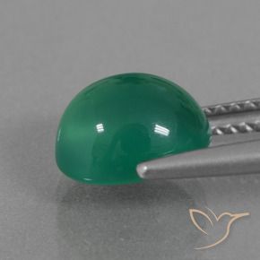 Agata Verde caldo naturale da 2.63 ct, Ovale, Traslucido