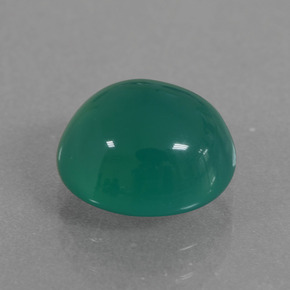 Agata Verde medio naturale da 2.55 ct, Taglio ovale, Traslucido