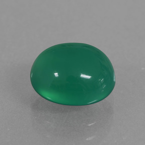 Agata naturale verde da 2,49 ct, taglio ovale, traslucido