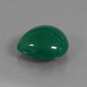 Agata Verde naturale da 6.09 ct, Forma a pera, Traslucido