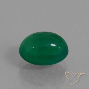Agata Verde foresta naturale da 2.24 ct, Ovale, Traslucido
