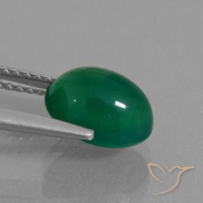 Agata Verde foresta naturale da 2.24 ct, Ovale, Traslucido