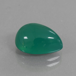 Agata Verde naturale da 3.72 ct, Forma a pera, Traslucido