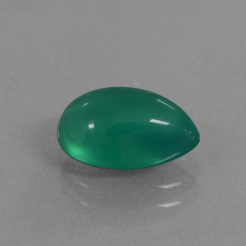Agata Verde Pino naturale da 2.19 ct, Forma a pera, Traslucido