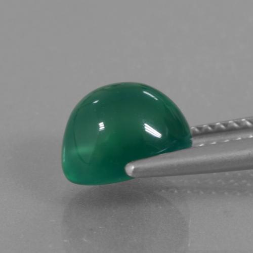 Agata Verde medio naturale da 2.66 ct, Taglio ovale, Traslucido