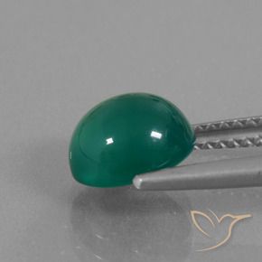 Agata Verde naturale da 2.25 ct, Ovale, Traslucido