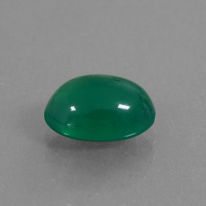 Agata naturale verde da 1,98 ct, taglio ovale, traslucido