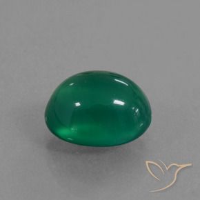 Agata Verde foresta naturale da 2.40 ct, Ovale, Traslucido