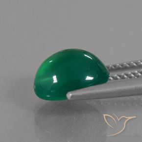 Agata Verde foresta naturale da 2.40 ct, Ovale, Traslucido