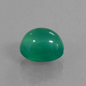 Agata naturale verde da 2,52 ct, taglio ovale, traslucido