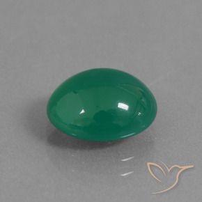 Agata Verde medio naturale da 2.81 ct, Ovale, Traslucido