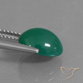 Agata Verde medio naturale da 2.81 ct, Ovale, Traslucido