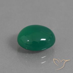Agata Verde medio naturale da 2.75 ct, Ovale, Traslucido