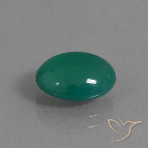 Agata Verde medio naturale da 2.64 ct, Ovale, Traslucido