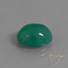 Agata Verde medio naturale da 2.53 ct, Ovale, Traslucido