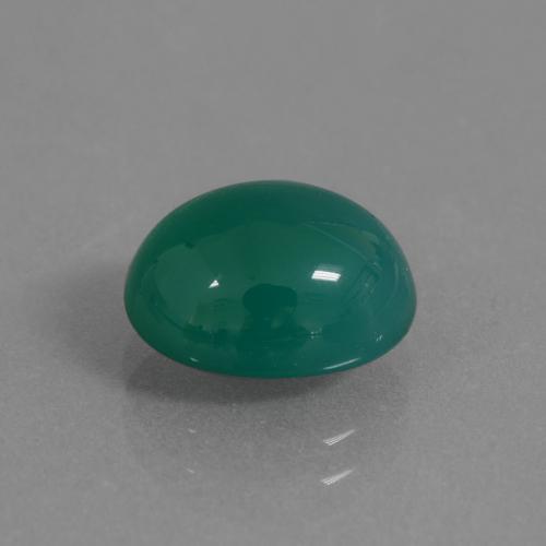 Agata naturale verde da 2,91 ct, taglio ovale, traslucido