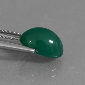 Agata Verde giallastro naturale da 2.31 ct, Taglio ovale, Traslucido