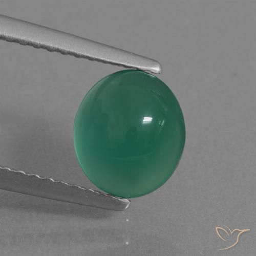 1.57ct Naturale Verde medio Agata, Ovale, Traslucido