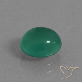 Agata Verde medio naturale da 1.57 ct, Ovale, Traslucido