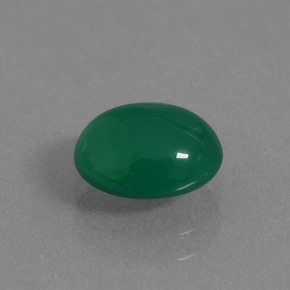 Agata naturale verde da 1,56 ct, taglio ovale, traslucido