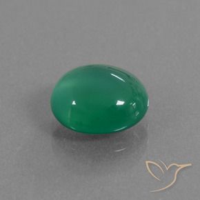 Agata Verde medio naturale da 2.69 ct, Ovale, Traslucido