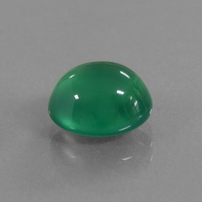 Agata Verde caldo naturale da 2.81 ct, Taglio ovale, Traslucido