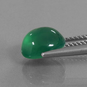 Agata Verde caldo naturale da 2.81 ct, Taglio ovale, Traslucido