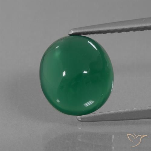 2.77ct Naturale Verde foresta Agata, Ovale, Traslucido