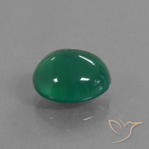 Agata Verde foresta naturale da 2.77 ct, Ovale, Traslucido