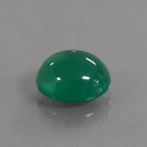 Agata naturale verde da 2,54 ct, taglio ovale, traslucido