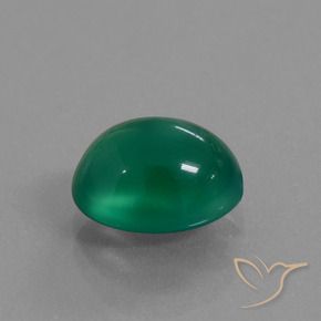 Agata Verde foresta naturale da 2.57 ct, Ovale, Traslucido