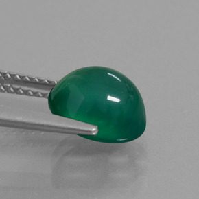 Agata Verde foresta naturale da 2.50 ct, Taglio ovale, Traslucido