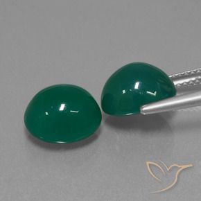 Gemme di Agata Verde foresta naturale da 7.49 ct, Ovale, Traslucido