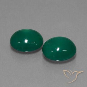 Gemme di Agata Verde naturale da 6.42 ct, Ovale, Traslucido