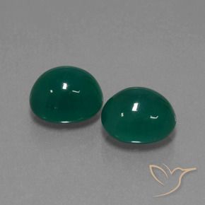 Gemme di Agata Verde naturale da 6.35 ct, Taglio ovale, Traslucido