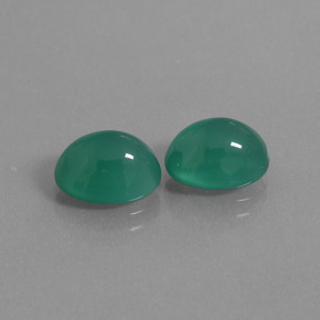 Gemme di Agata Verde medio naturale da 5.36 ct, Taglio ovale, Traslucido