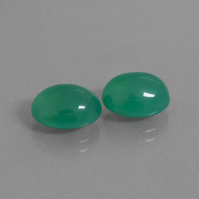 Agata naturale verde da 6,35 ct, taglio ovale, traslucido