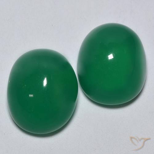 Gemme di Agata Verde medio naturale da 6.02 ct, Ovale, Traslucido