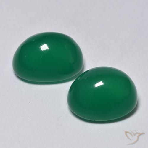 Gemme di Agata Verde medio naturale da 6.02 ct, Ovale, Traslucido