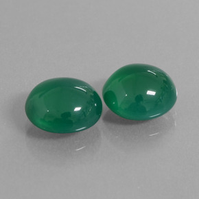 Agata naturale verde da 6,42 ct, taglio ovale, traslucido
