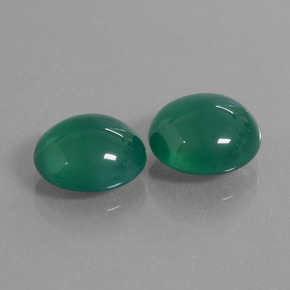 Gemme di Agata Verde medio naturale da 6.12 ct, Taglio ovale, Traslucido