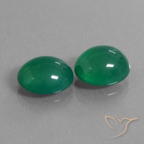 Gemme di Agata Verde foresta naturale da 5.95 ct, Ovale, Traslucido