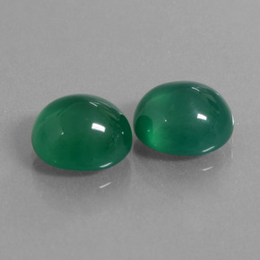 Gemme di Agata Verde foresta naturale da 6.77 ct, Taglio ovale, Traslucido