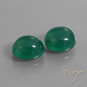 Gemme di Agata Verde foresta naturale da 6.41 ct, Ovale, Traslucido