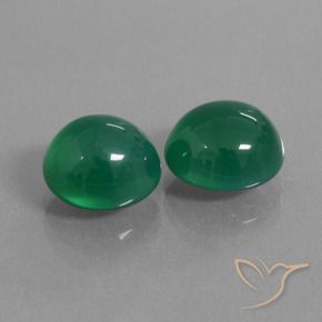 Gemme di Agata Verde medio naturale da 6.70 ct, Ovale, Traslucido