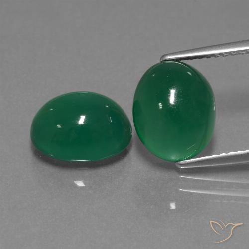 7.00ctw Naturale Verde giallastro Agata, Ovale, Traslucido
