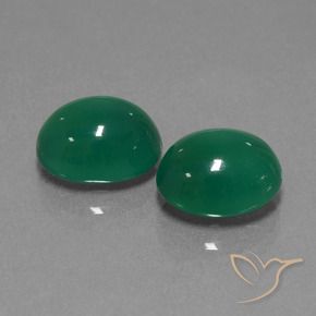 Gemme di Agata Verde giallastro naturale da 7.00 ct, Ovale, Traslucido