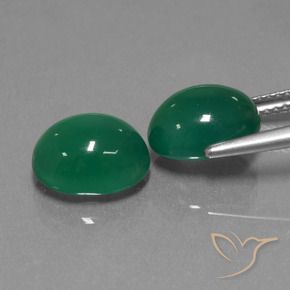 Gemme di Agata Verde giallastro naturale da 7.00 ct, Ovale, Traslucido