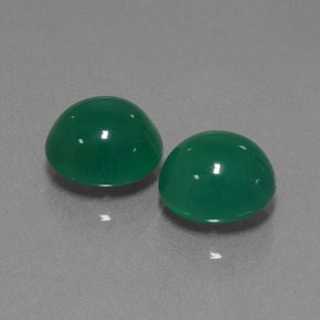 Agata naturale verde da 6,87 ct, taglio ovale, traslucido