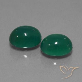 Gemme di Agata Verde medio naturale da 6.79 ct, Ovale, Traslucido